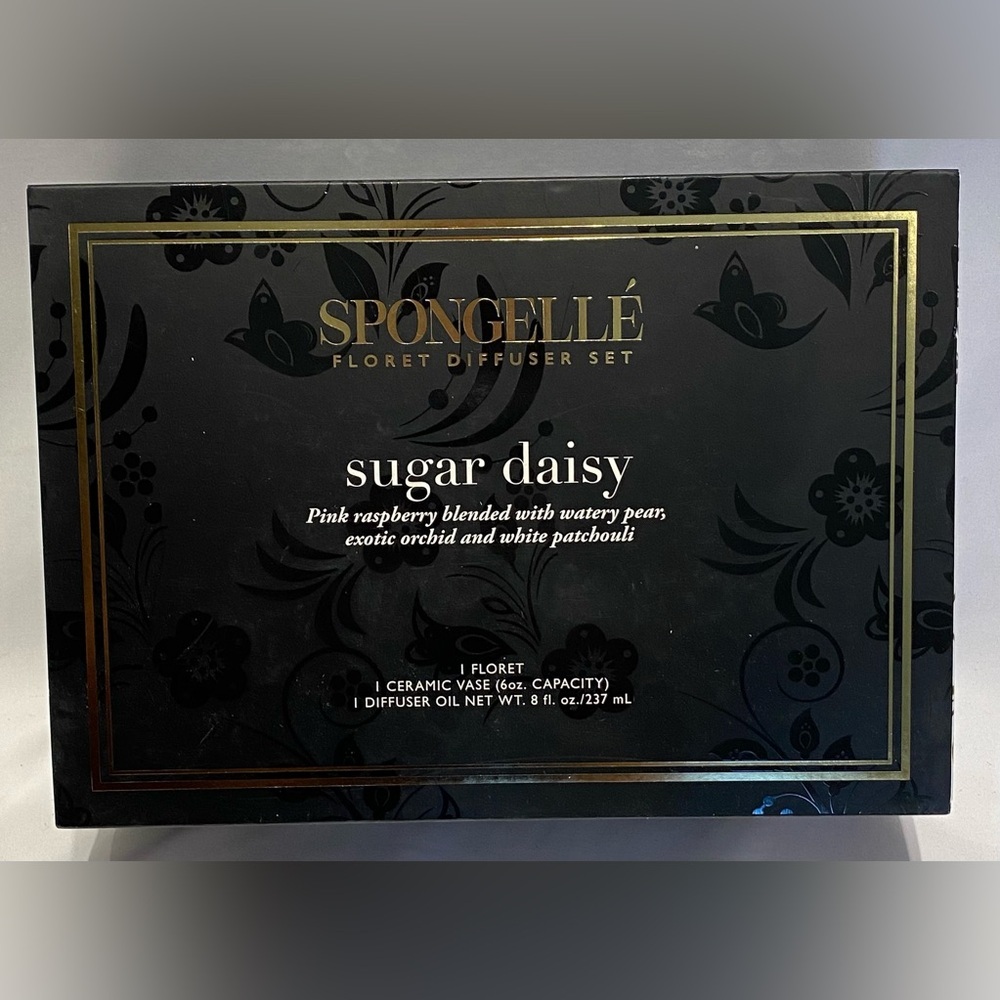 Spongellé Sugar Daisy Floret Diffuser Set, NIB - Picture 3 of 4